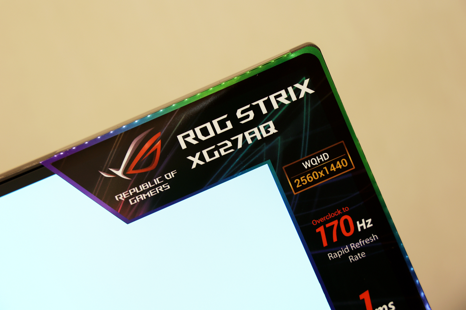 华硕绝景xg27aq和pg279q,rogxg27uq27寸4k144hz显示器