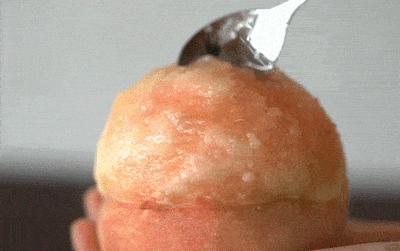 能吃上又甜又新鲜的水蜜桃,吃冻水蜜桃而且还是真的水蜜桃