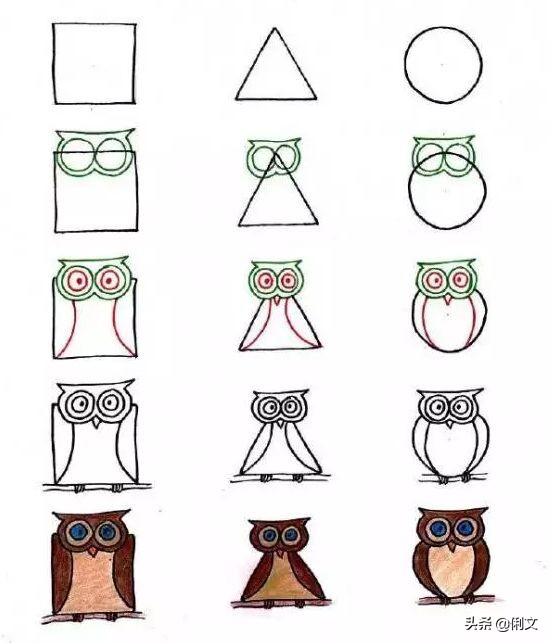 简笔画儿童3-6岁简单小动物涂色,简笔画小动物100种可爱表情包