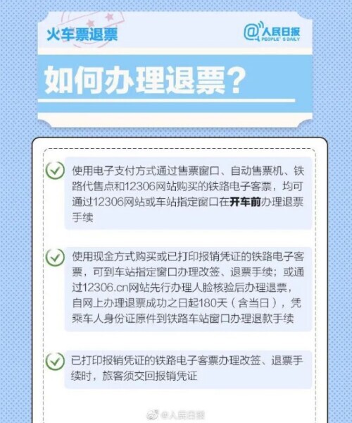 最新春运票务退改签指南请查收 (春运期间火车票退改说明)