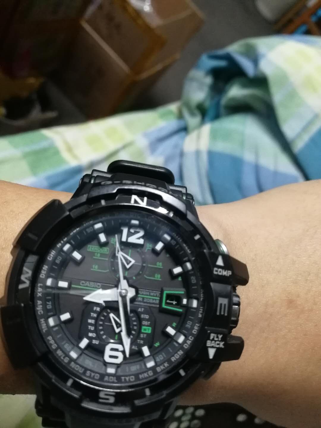 最耐用卡西欧G-SHOCK空中霸者系列带六局电波太阳能指南针的手表