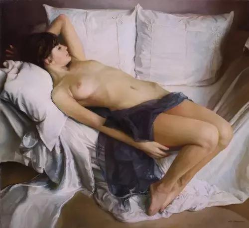 他画笔下的青春美少女人体艺术，风靡全球