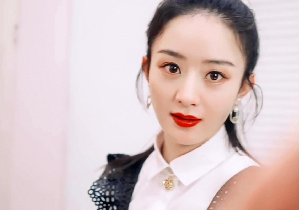 赵丽颖脸部特写高清图片,赵丽颖路人视角脸上有瑕疵