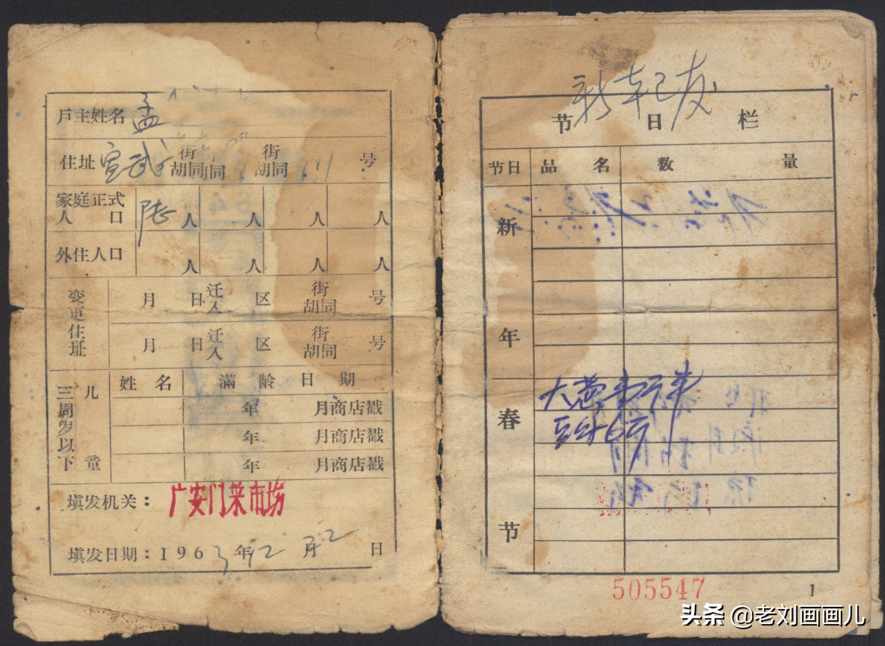 1964年居民购货证看北京副食供应