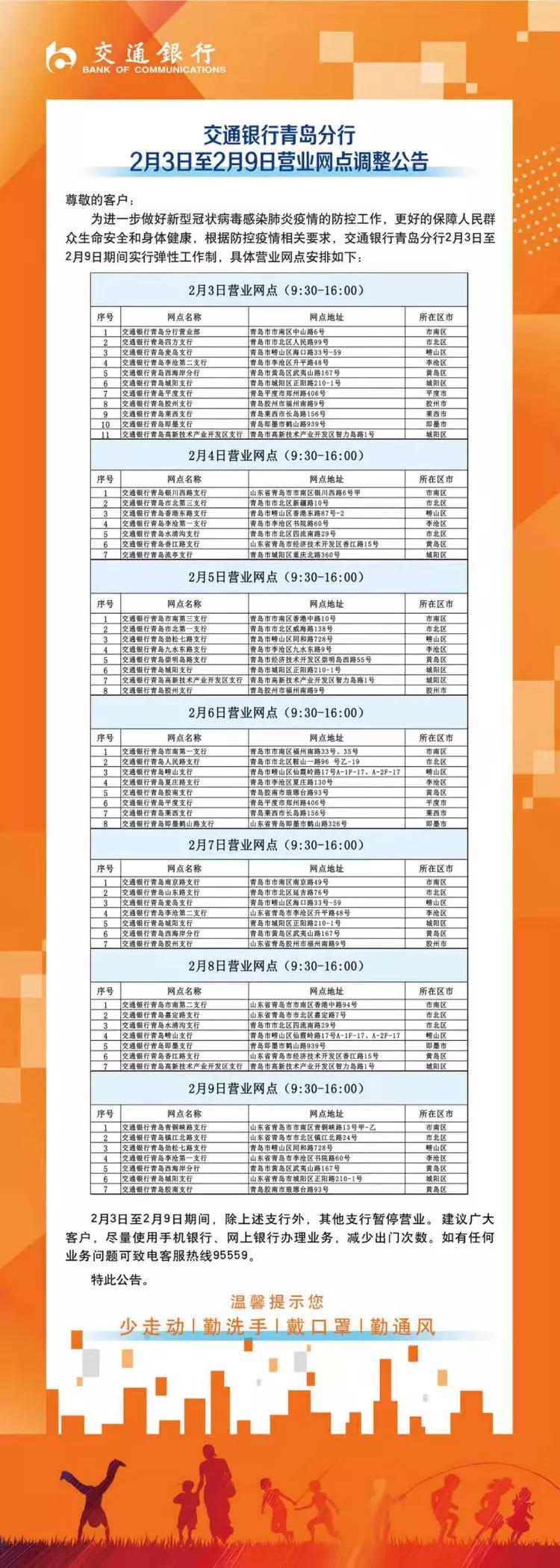 青岛银行网点营业时间,青岛银行最新信息
