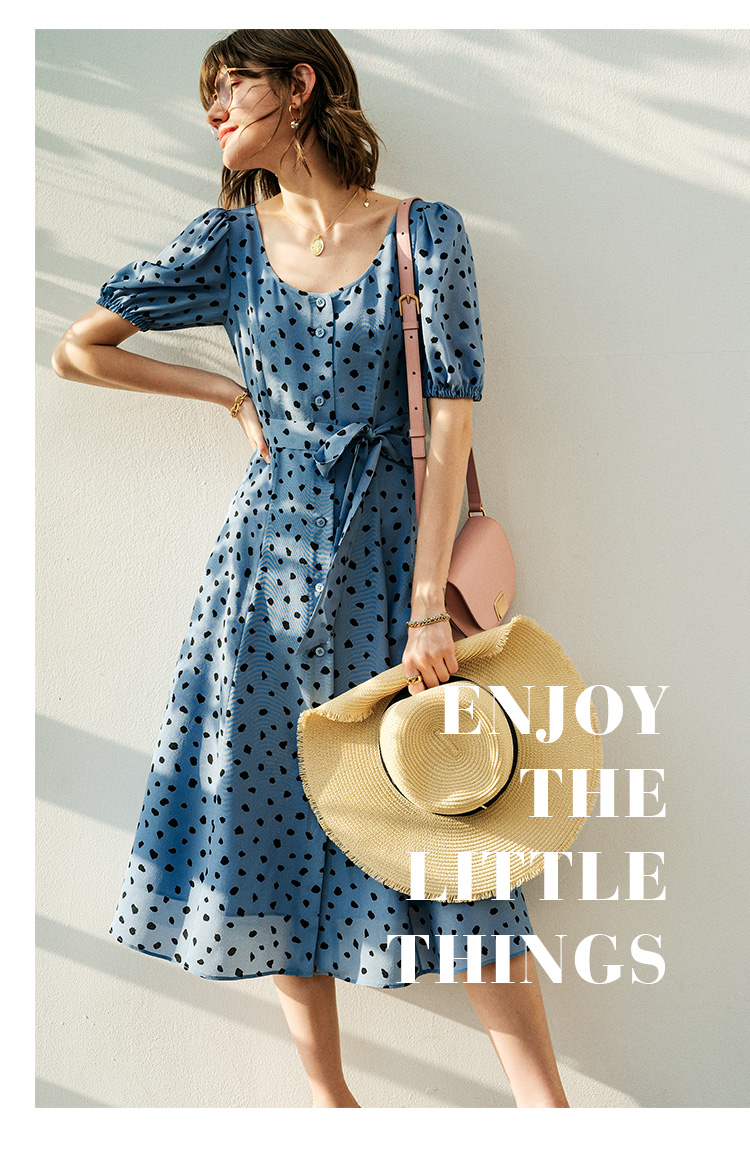 每个女人都需要一条印花裙！如姚晨、白宇一般，美成一道风景线