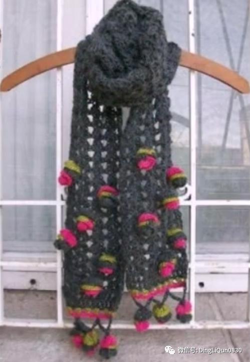 针织披肩作品,披肩花式围巾编织教程