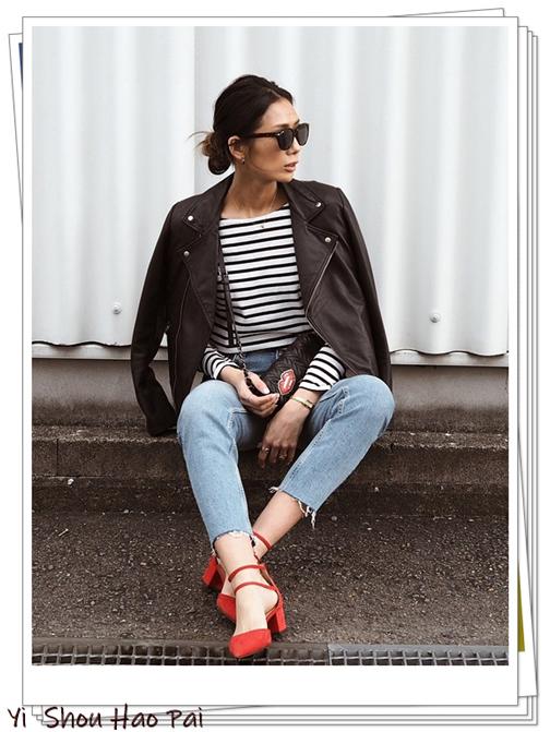 红色鞋子100种搭配,100种小红鞋