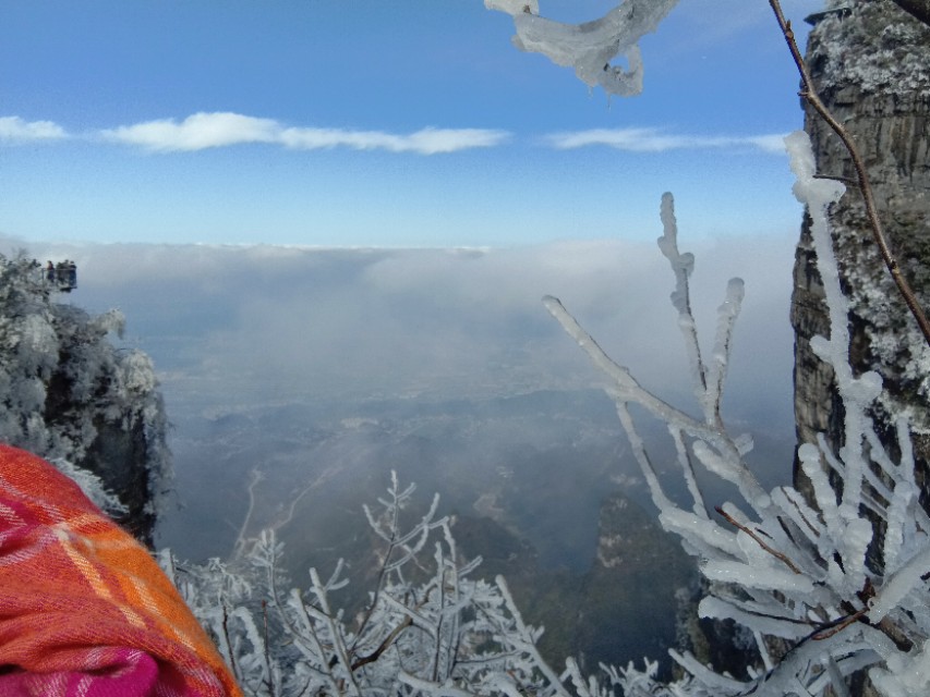 张家界天门山雪景,张家界天门山国家森林公园