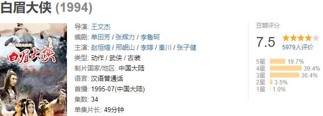 白眉大侠中最惹人反感的十大人物,白眉大侠评书最经典一集