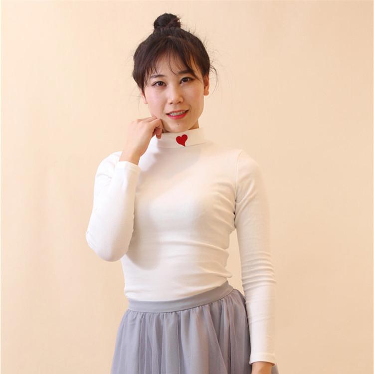 半高领T恤女内搭高级感,半高领t恤文艺女夏高级感