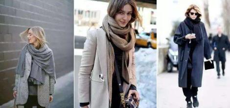 冬季大衣搭配的围巾图片,搭配围巾的冬季大衣