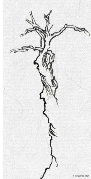 中国画零基础入门技巧,中国画传统画树技法