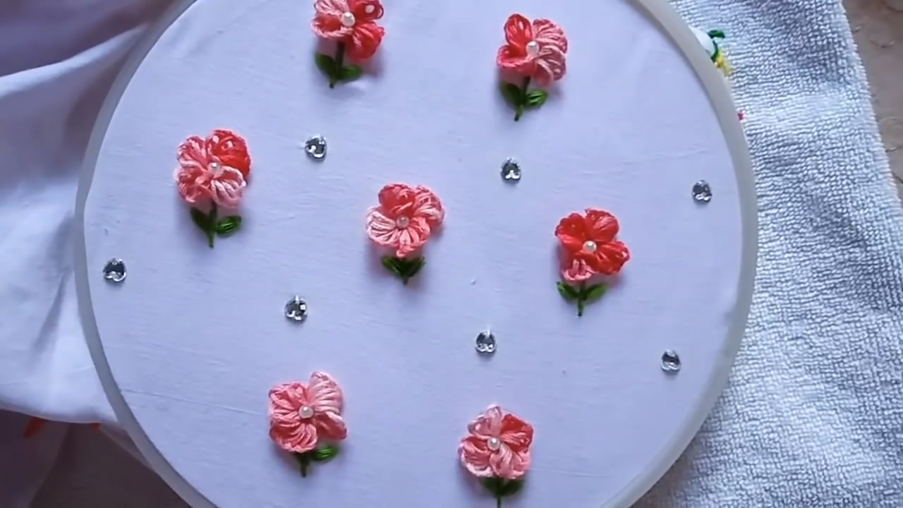 绣花教程花朵,绣花小技巧简单又漂亮