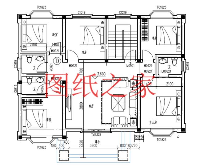 农村简约别墅宅基地,现代简约长方形二层别墅
