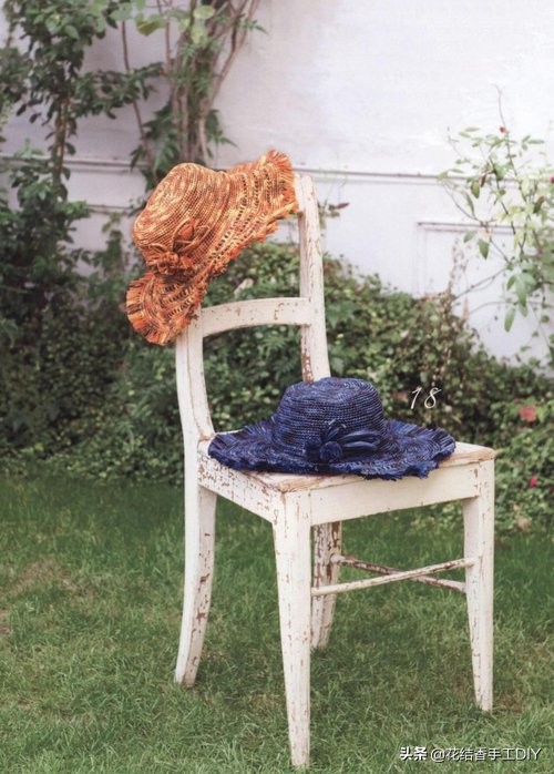 拉菲草帽纯手工编织遮阳帽子桶帽,diy有创意草帽简单又好看