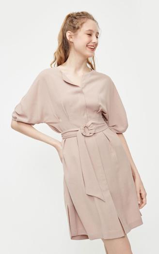 气质系带连衣裙,气质系带收腰连衣裙