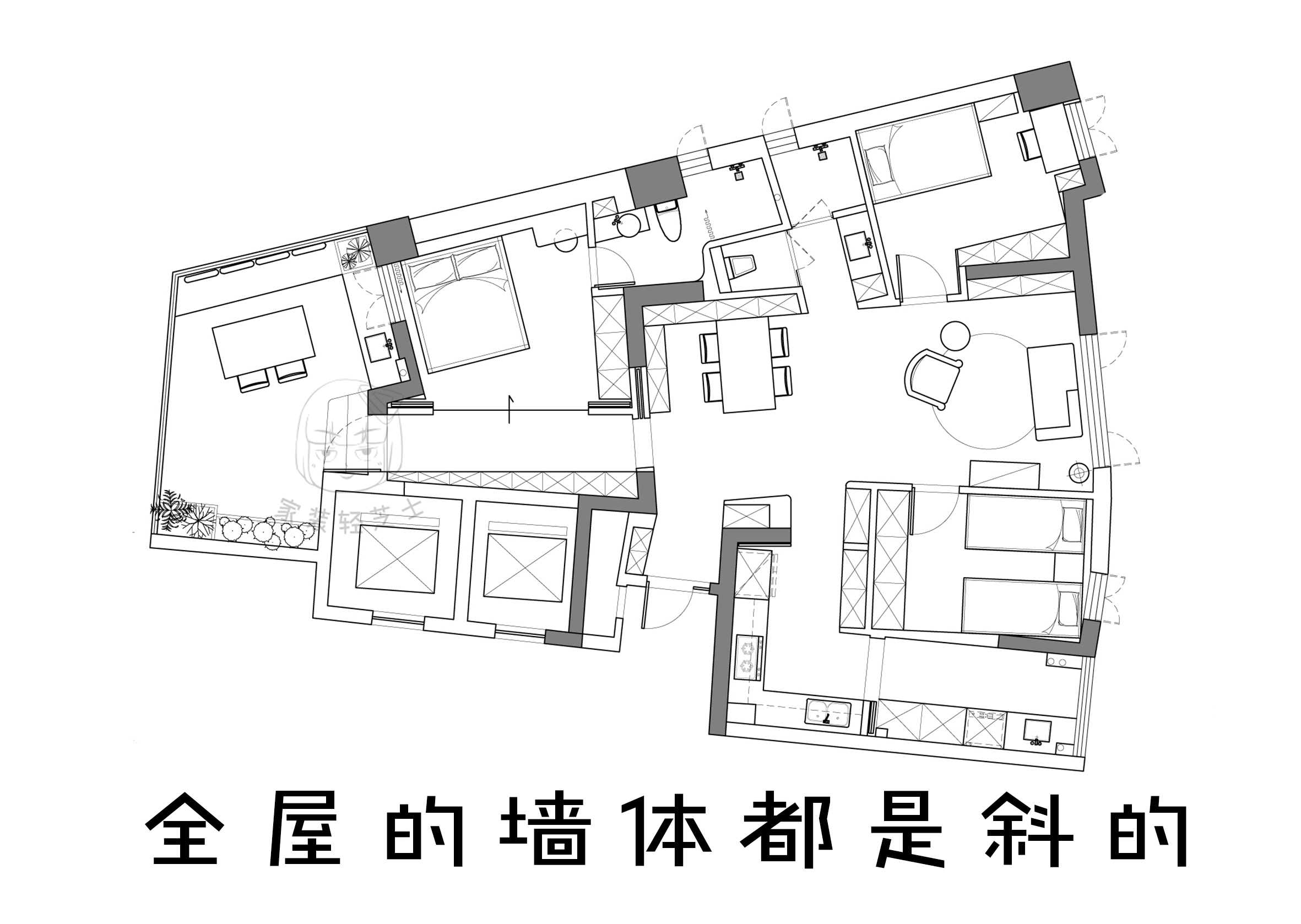 爆改常规户型,客厅异形户型改造方案