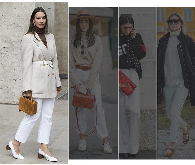 宋佳白色裤子穿搭,宋佳牛仔裤穿搭图