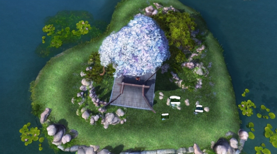 剑网三藏经阁顶的风景,剑网三藏剑山庄风景