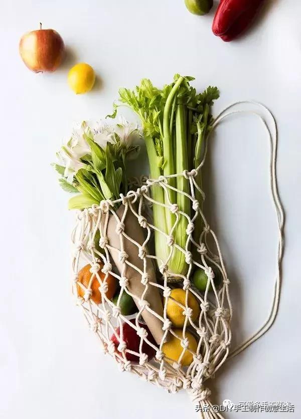 挂式收纳网袋钩织,钩织各种购物网袋收纳神器教程