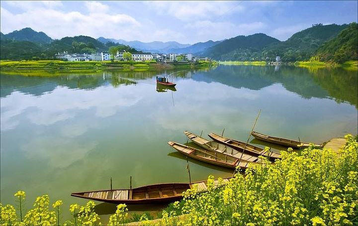 文房四宝产地歙县～盆景徽剧之乡～高山土楼梯田