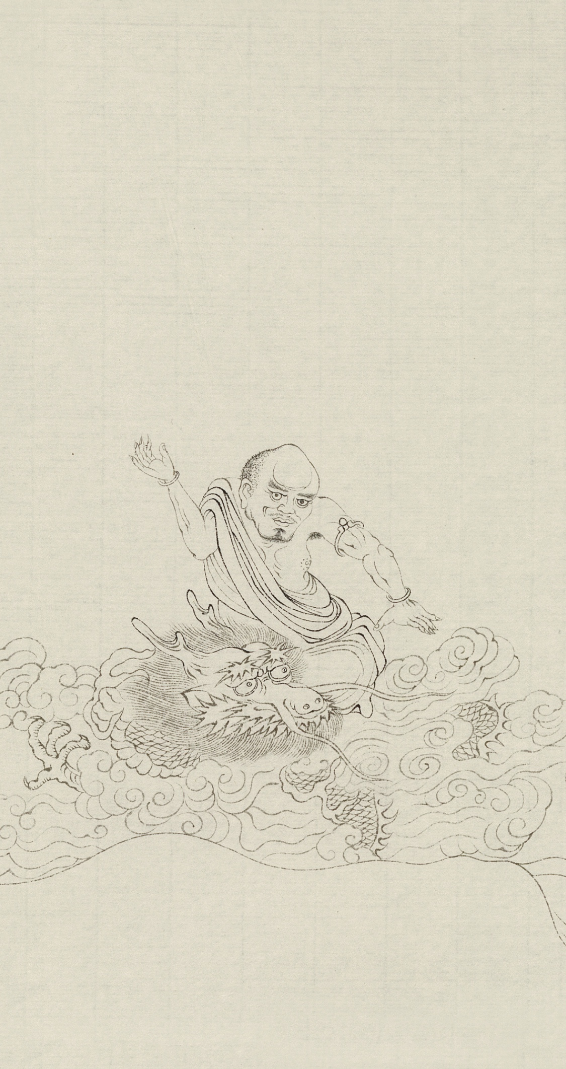 吕布白描绣像图,吕布白描画欣赏