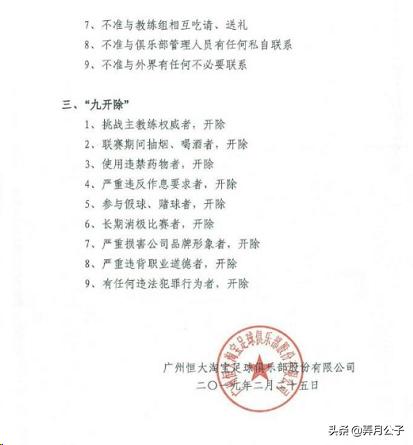 恒大最严三九队规出台,恒大三九队规