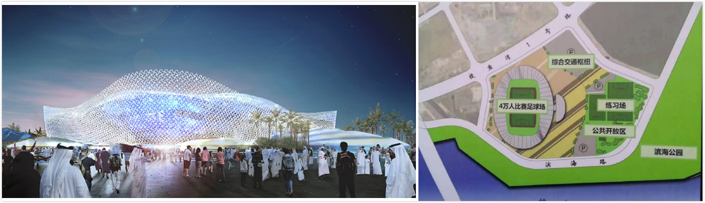 足球抵达赛场,足球抵达多哈