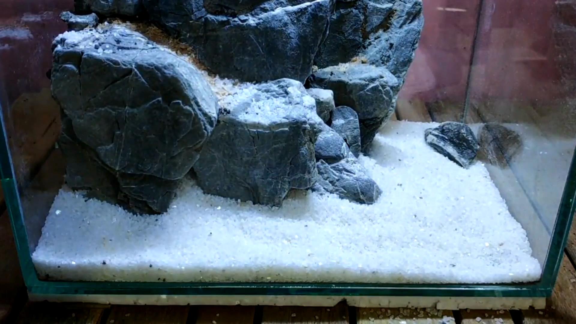 水陆缸石头拼接造景教程,真石头假山拼接造景