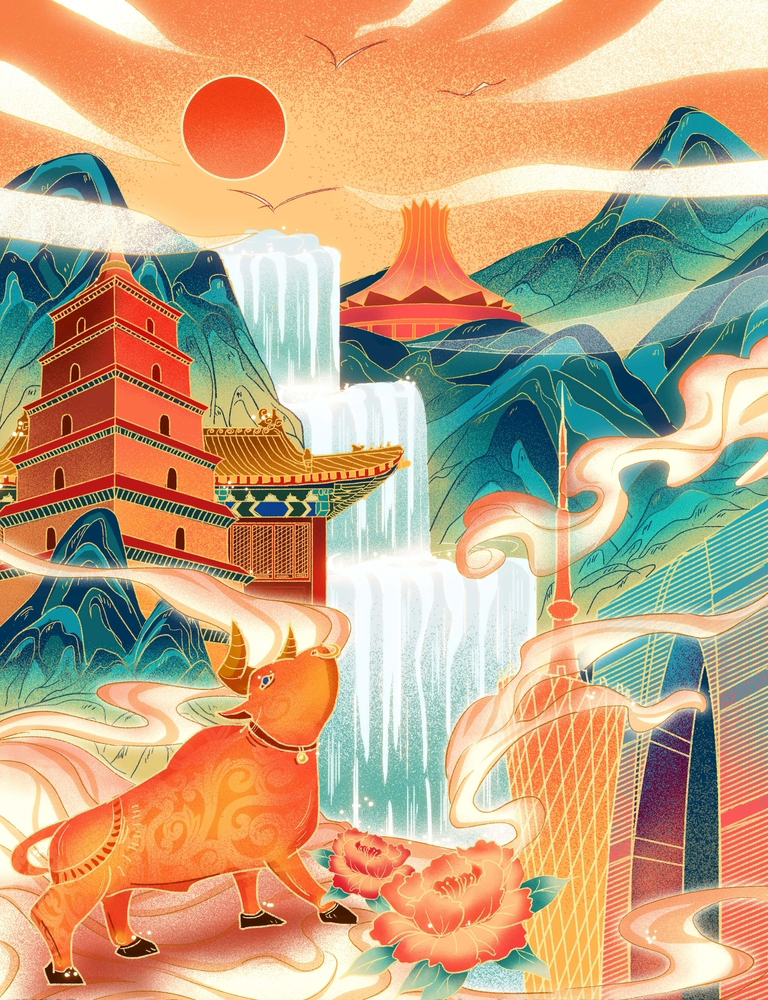 手绘国潮壁纸1920*1080,国潮壁纸图片保存