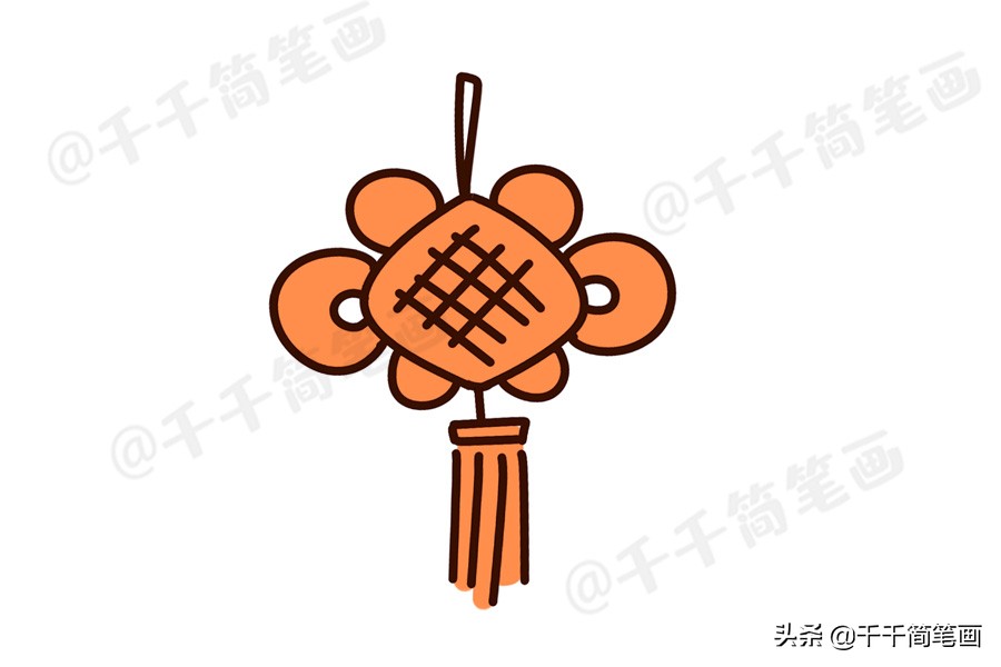 鼠年新年主题简笔画大全,鼠年元旦简笔画带颜色