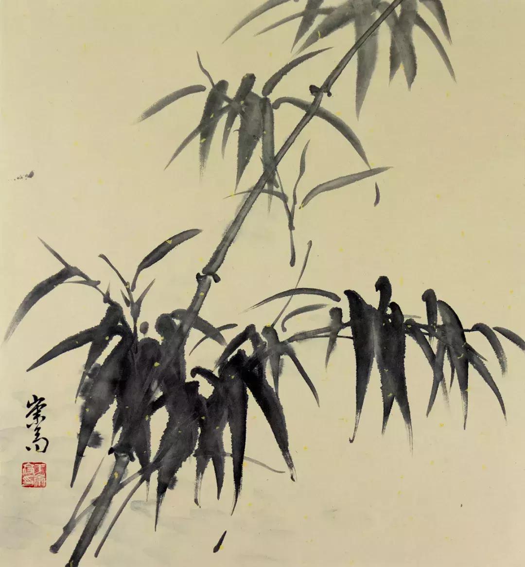 梅兰竹菊国画中的山石画法,梅兰竹菊国画写意教学视频