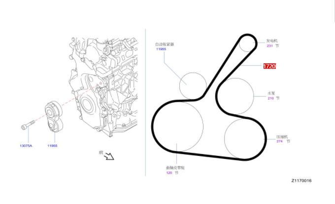 日产逍客发电机怎么维修,日产逍客发电机皮带脱落