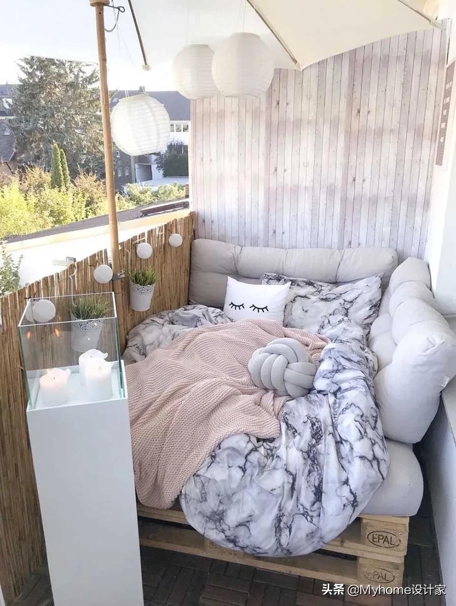 设计师家高颜值阳台极简设计,不靠墙大阳台怎么设计