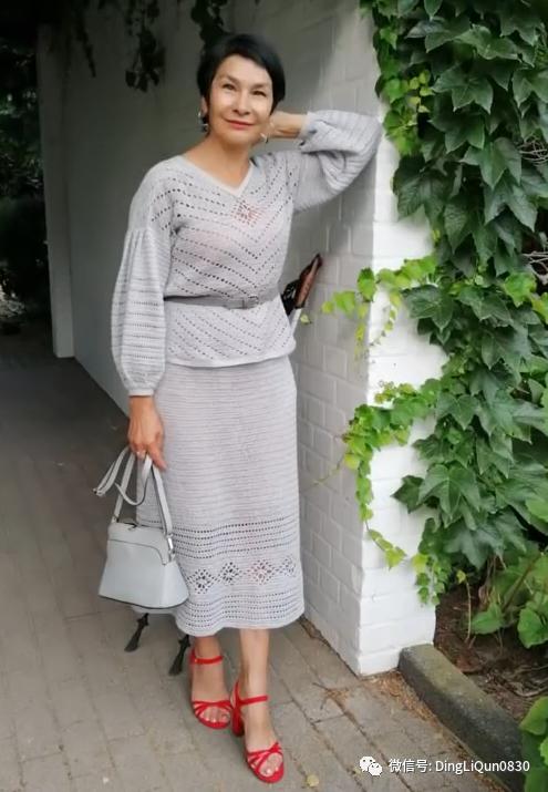 中老年人女冬季针织衫教程,针织中老年女装新款