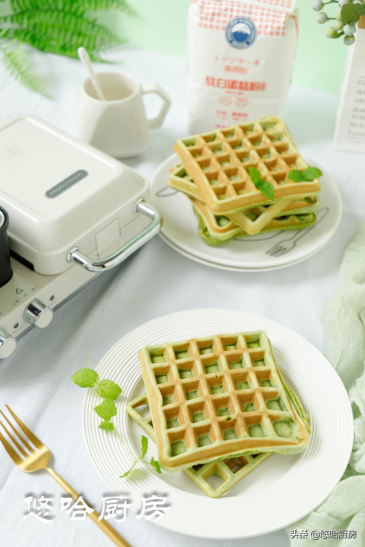 咖啡馆鲜奶油华夫饼,米加小镇咖啡馆华夫饼怎么做
