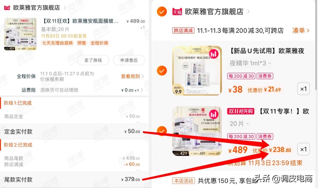 欧莱雅就双十一差价风波致歉,欧莱雅双十一虚假宣传事件解说