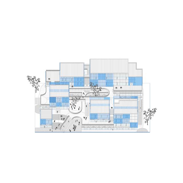 商业街与独栋商业的结合——立方长廊|CLOUArchitects