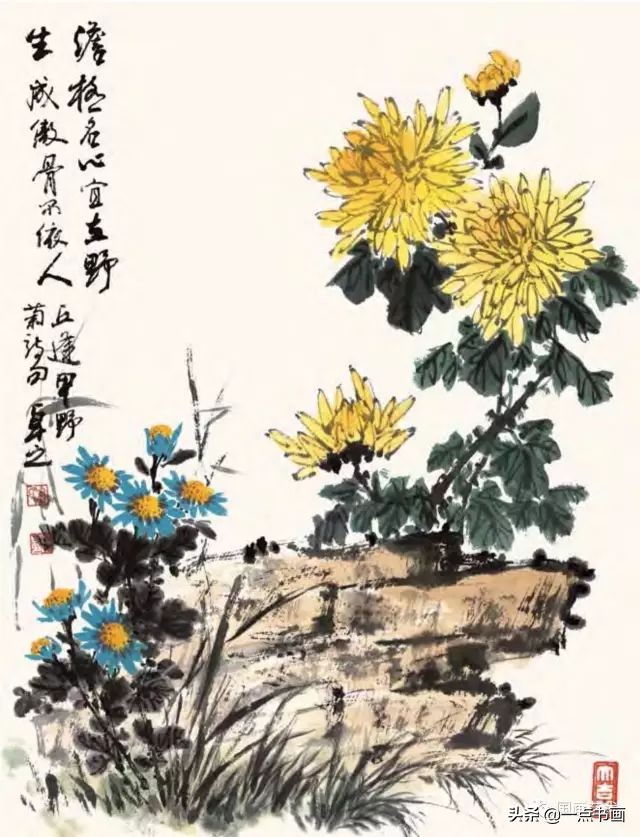 怎样画菊花国画,徐湛画菊花国画入门教程