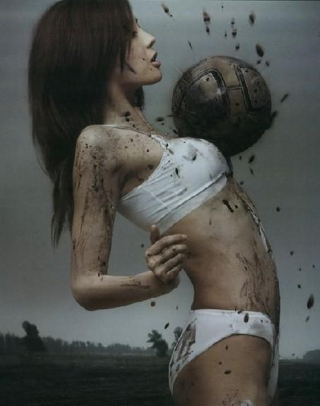 清凉夏日足球宝贝,可爱又迷人的足球宝贝