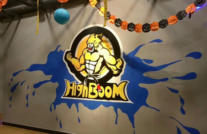 健身房家装墙绘,适合健身空间的墙绘