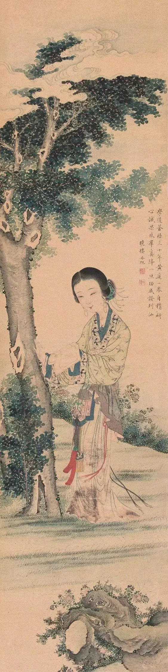 清代名家费丹旭笔下仕女图,费丹旭仕女画高清