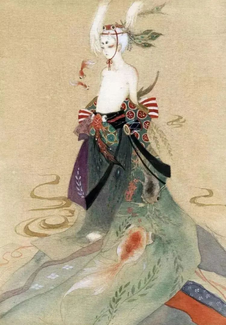 大鱼海棠唯美漫画插画设计,马克笔插画大鱼海棠