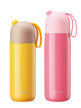 可以背着的保温杯可爱少女心,少女心渐变色保温杯800毫升