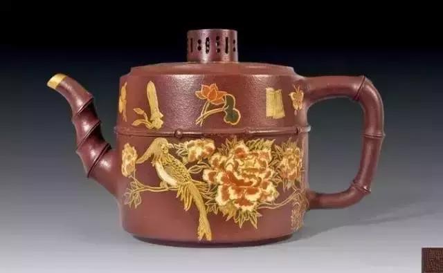 中国古漆器茶壶,古青花瓷茶壶