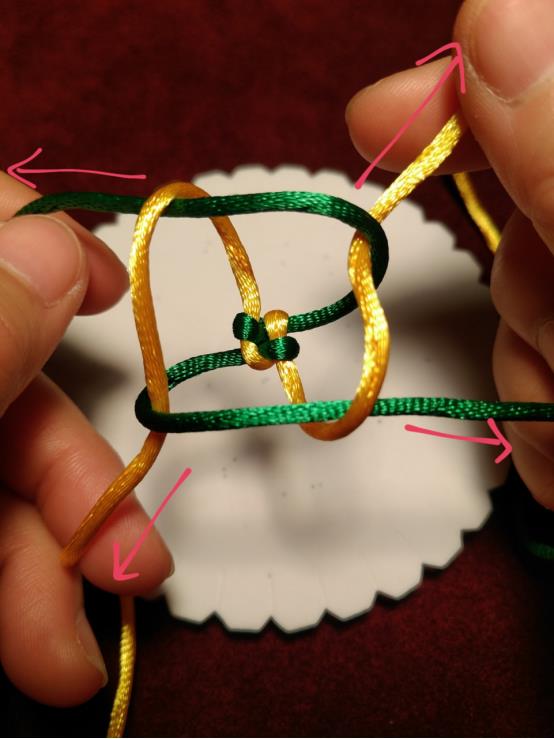 玉米结手链编法简单,圆形玉米结手链快速编法