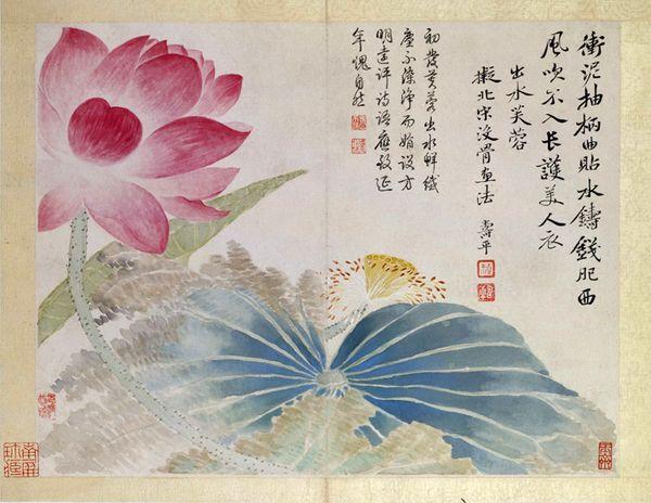 恽南田画作馆藏品,恽寿平花鸟山水蔬果图册博物馆藏