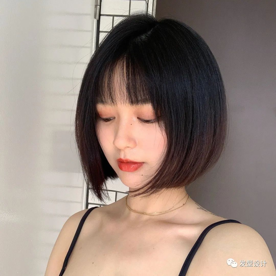 八大网红刘海短发,无刘海短发发型女