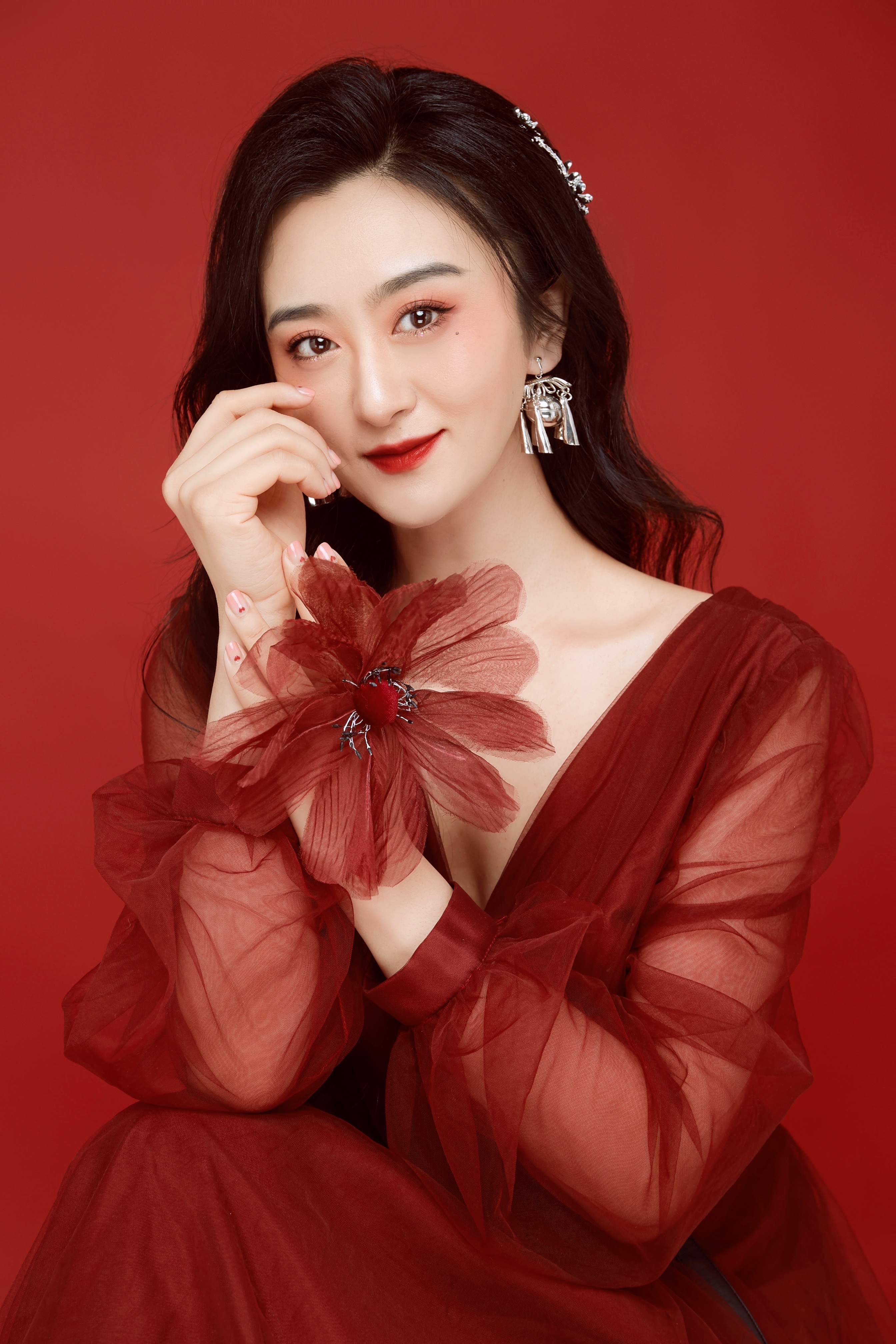 陈思思演唱红旗颂,歌唱家陈思思中国梦